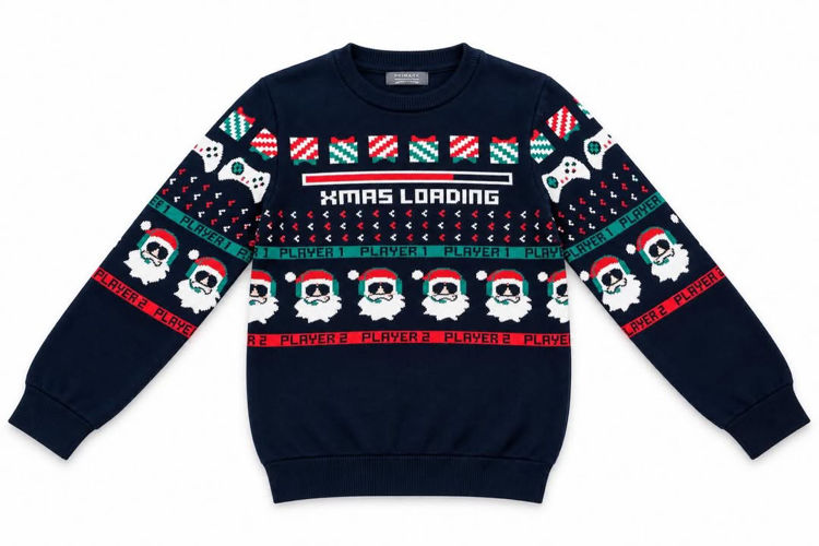 Picture of PKX02 CHILDREN CHRISTMAS LOADING KNITTED JUMPER 8-13 YEARS